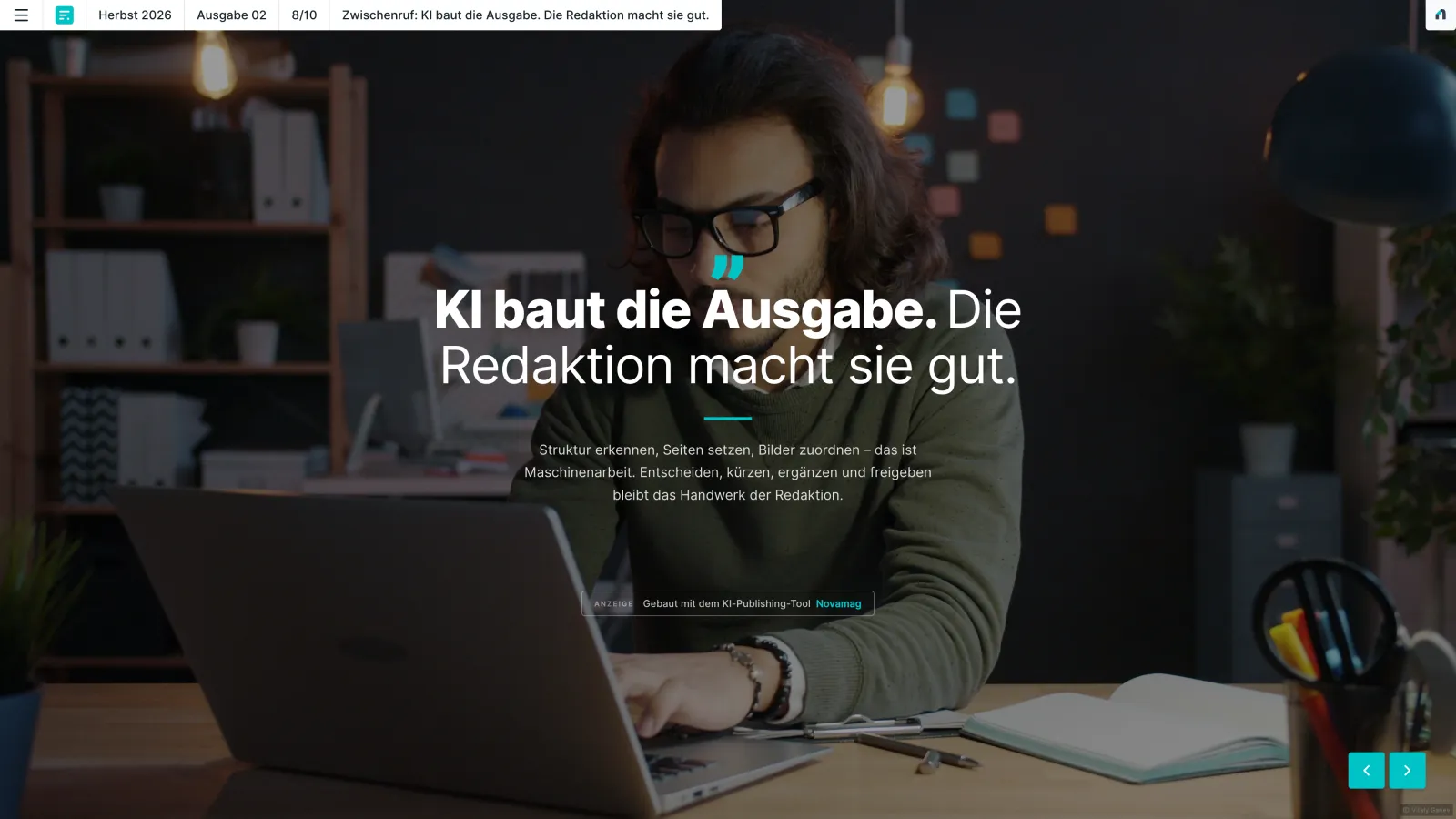 Artikel „KI baut die Ausgabe. Die Redaktion macht sie gut.“