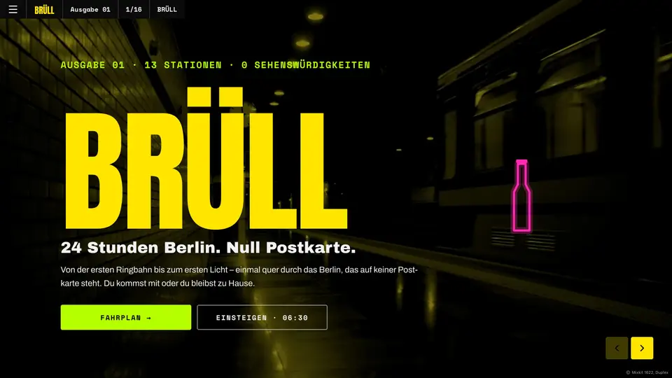 BRÜLL · 24 Stunden Berlin, Seite 1