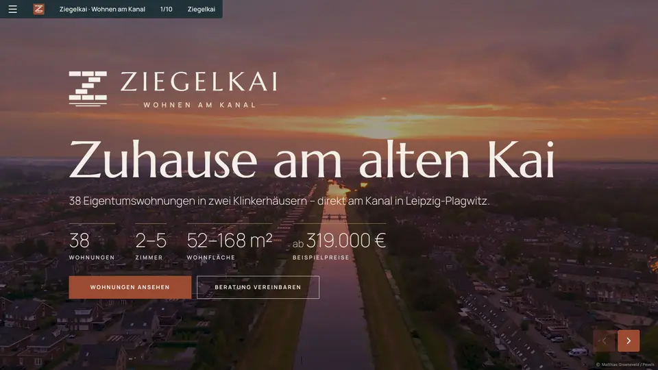 Ziegelkai · Wohnen am Kanal, Seite 1